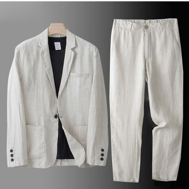 Brooklyn Tailored Linen Set – 100% Breathable Fabric for Summer Elegance 0