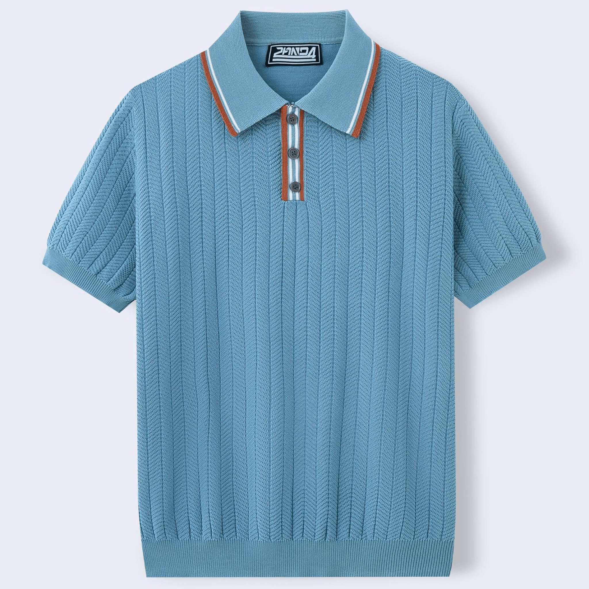 Brooklyn Tailored Men's Polo Shirt – Luxurious Silk-Wool Blend with Contrast Collar 6