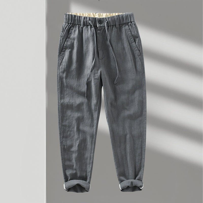 Brooklyn Tapered Drawstring Pants – Lightweight Ramie-Cotton Blend for All-Day Comfort 0