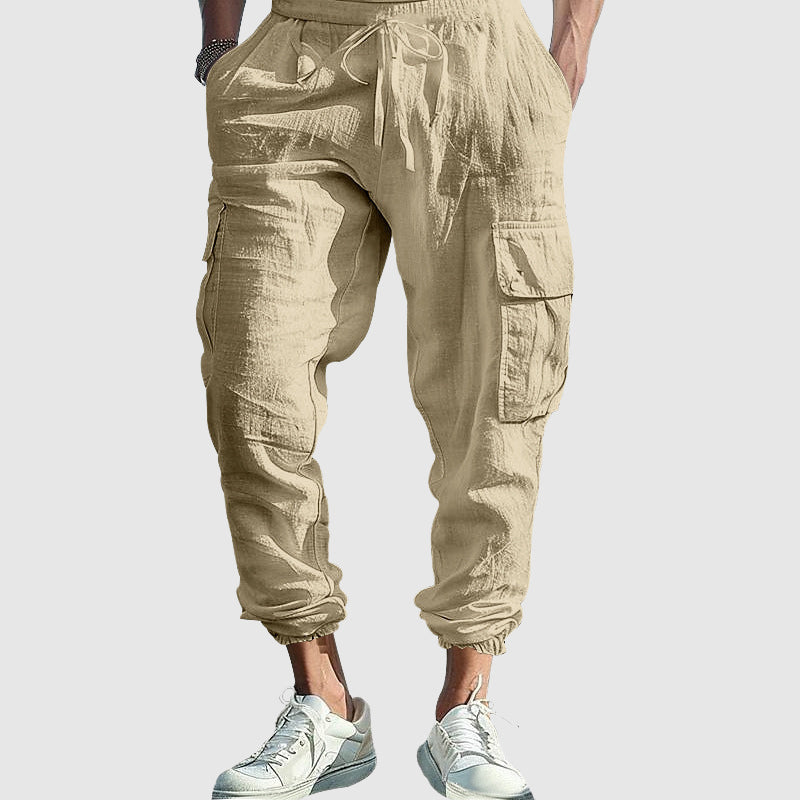 Brooklyn Women's Cargo Jogger Pants – Soft Cotton Blend with Adjustable Waist 0
