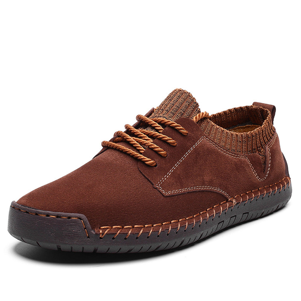 Hudson Men’s Suede Sneakers – Handmade Casual Shoes with Rope Laces