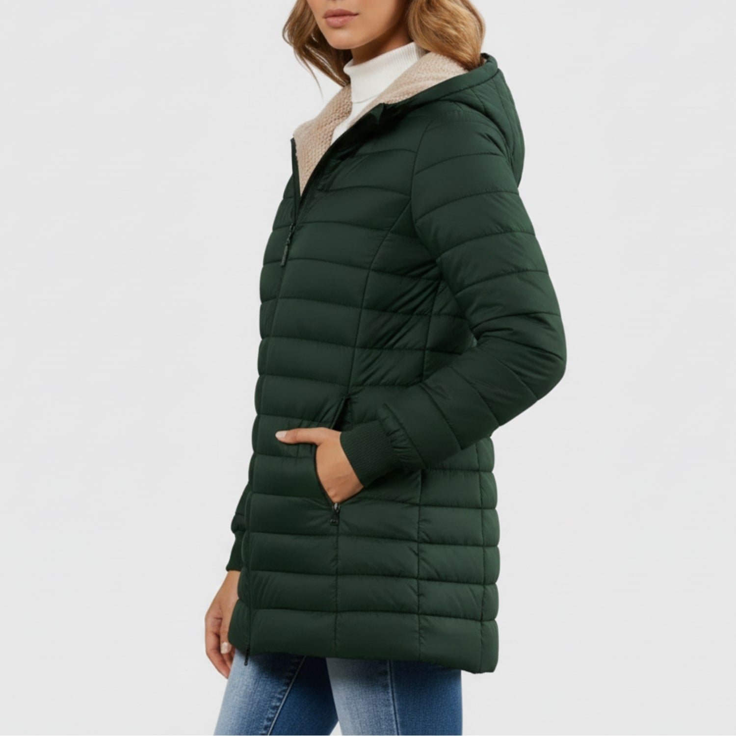 Adelise Women’s Puffer Jacket – Long Waterproof Quilted Coat for Winter Warmth