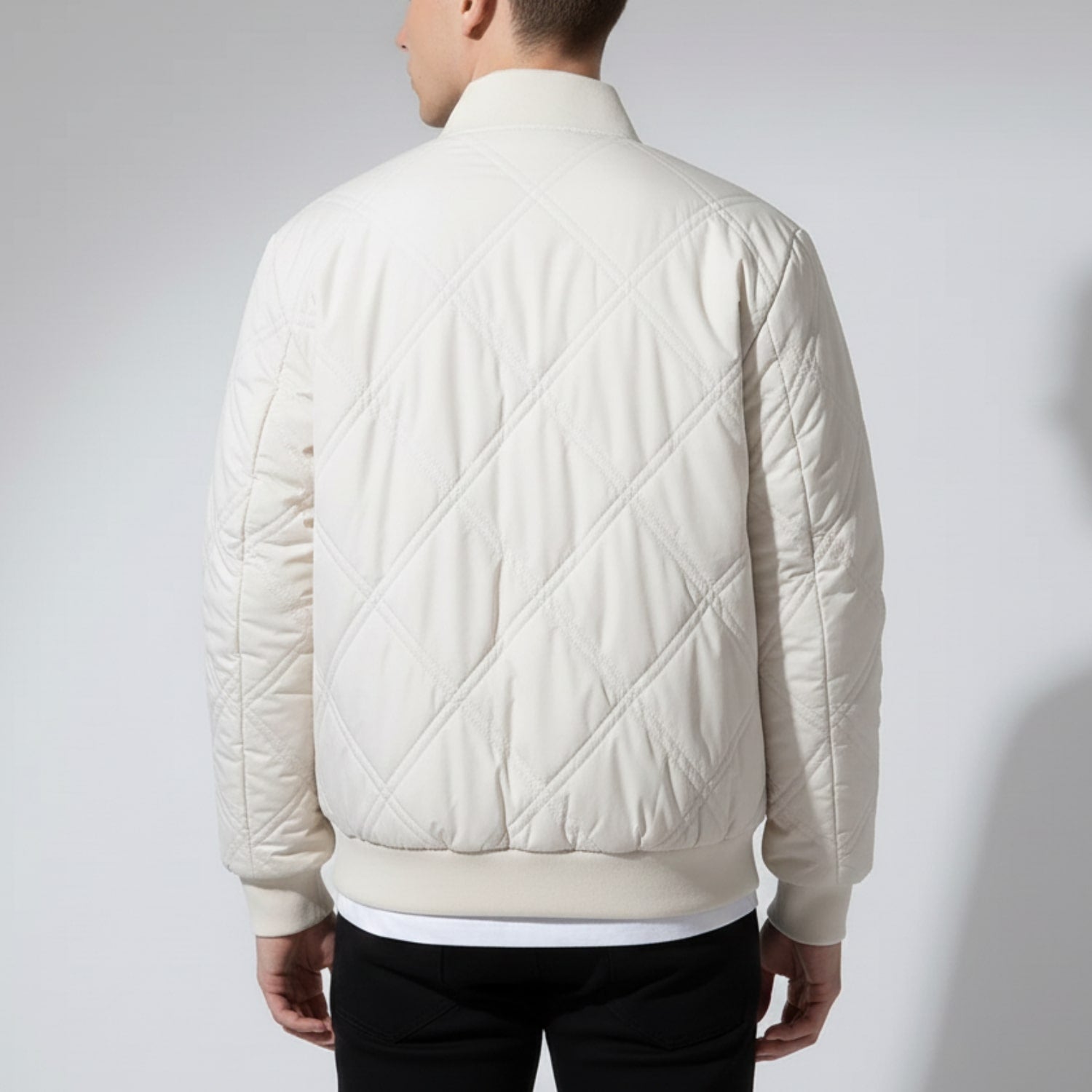 Fernan Men’s Bomber Jacket – Quilted Fleece-Lined Lightweight Winter Jacket