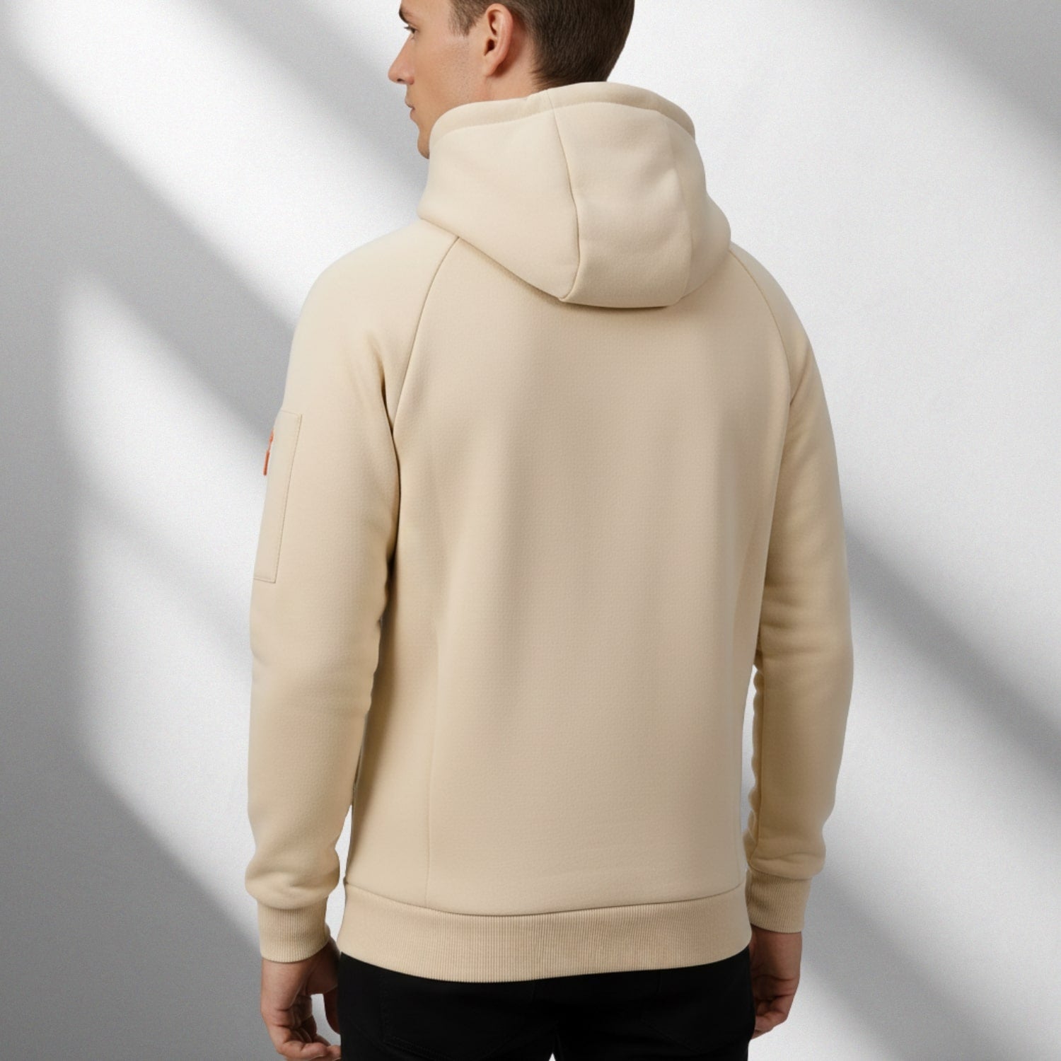 Hendrix Men's Zip-Up Hoodie – Heavyweight Cotton Blend Pullover with Multi-Pocket Design