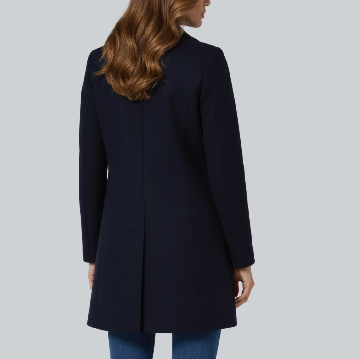 Minzie Women’s Winter Trench Coat – Single-Breasted Fit & Flare Jacket