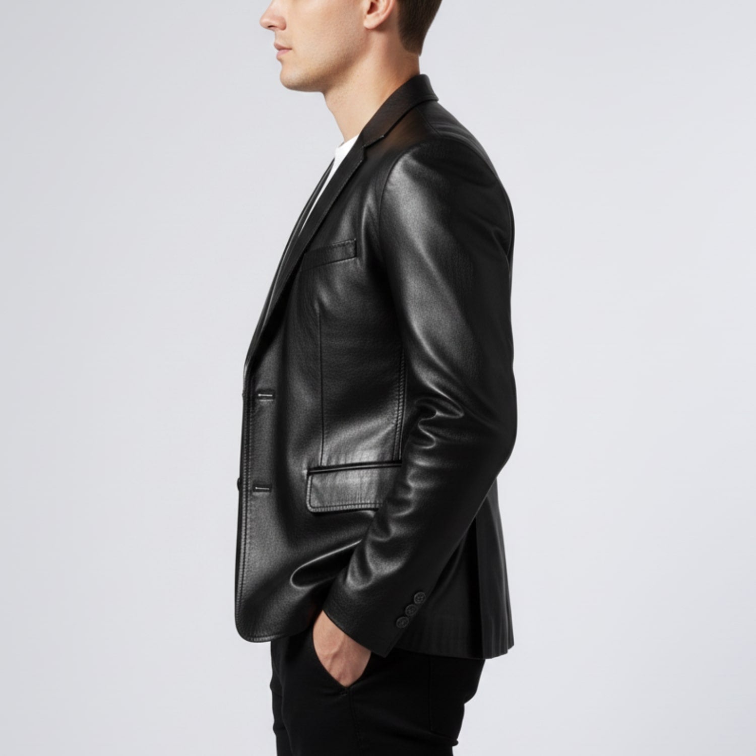 Oscar Men’s Leather Jacket – Smooth Leather with Cotton Lining