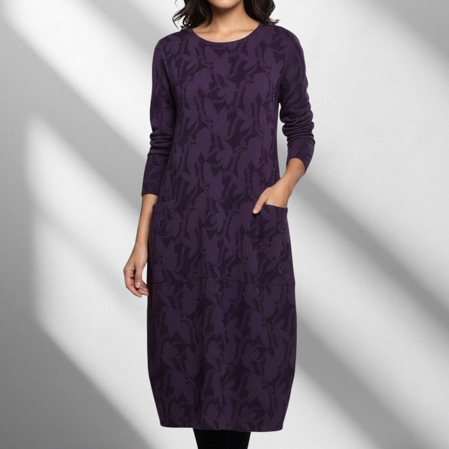 Maybelyn Women's Long-Sleeve Winter Dress – Soft Knit Fabric Sweater Dress with Flattering Silhouette