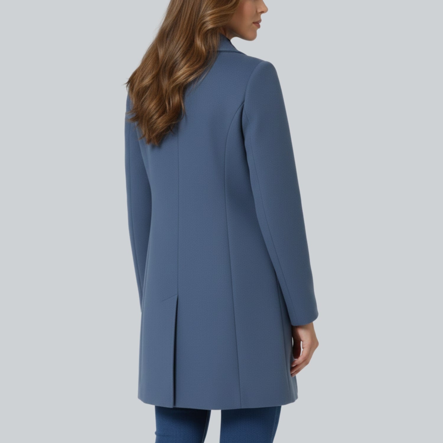 Minzie Women’s Winter Trench Coat – Single-Breasted Fit & Flare Jacket