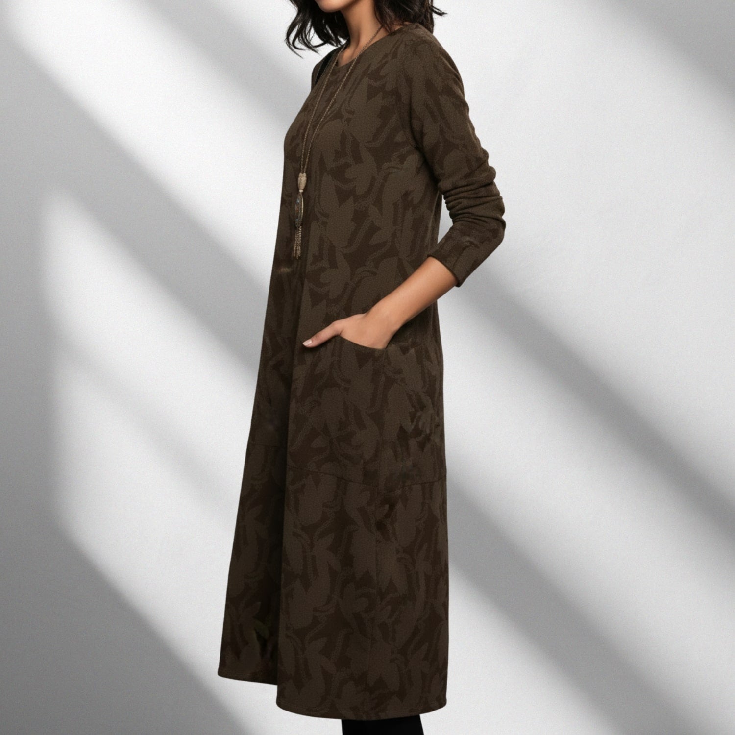 Maybelyn Women's Long-Sleeve Winter Dress – Soft Knit Fabric Sweater Dress with Flattering Silhouette