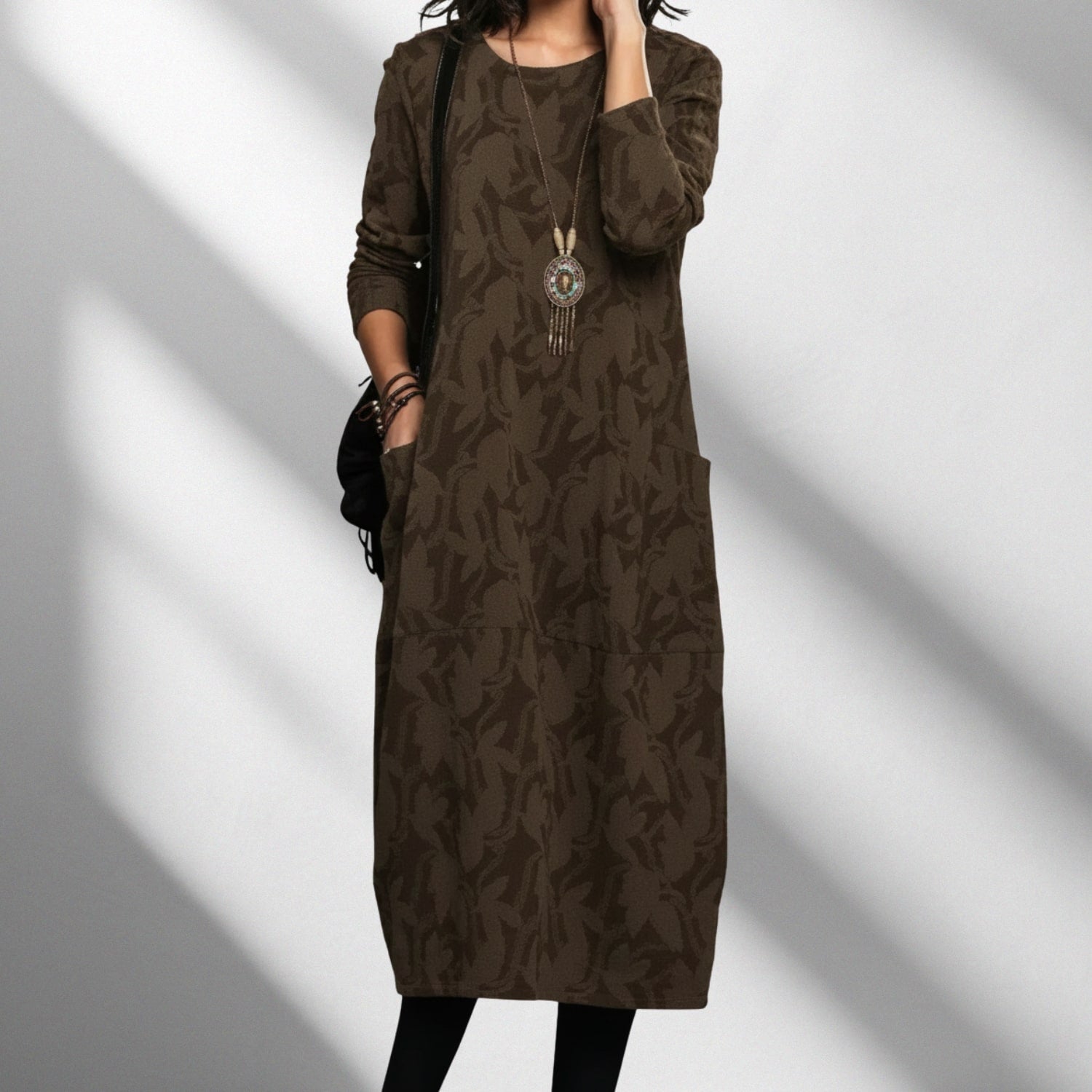 Maybelyn Women's Long-Sleeve Winter Dress – Soft Knit Fabric Sweater Dress with Flattering Silhouette