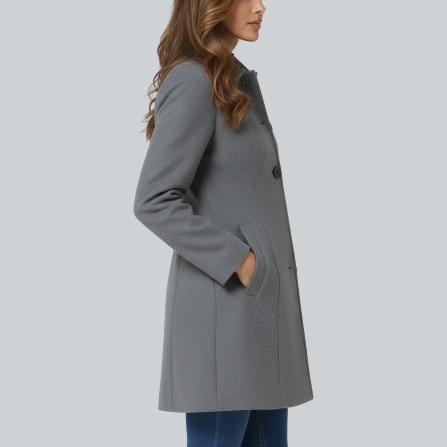 Minzie Women’s Winter Trench Coat – Single-Breasted Fit & Flare Jacket