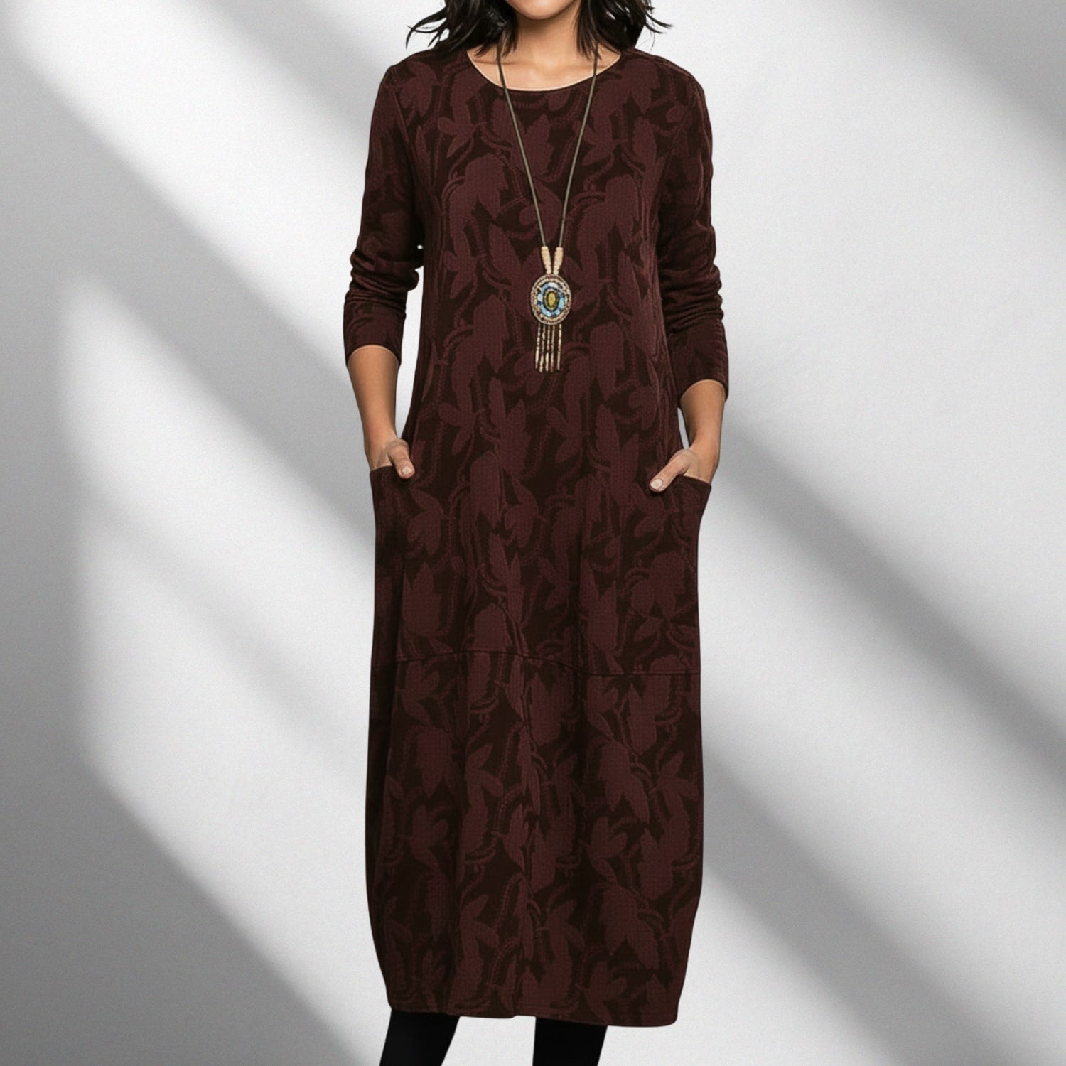 Maybelyn Women's Long-Sleeve Winter Dress – Soft Knit Fabric Sweater Dress with Flattering Silhouette