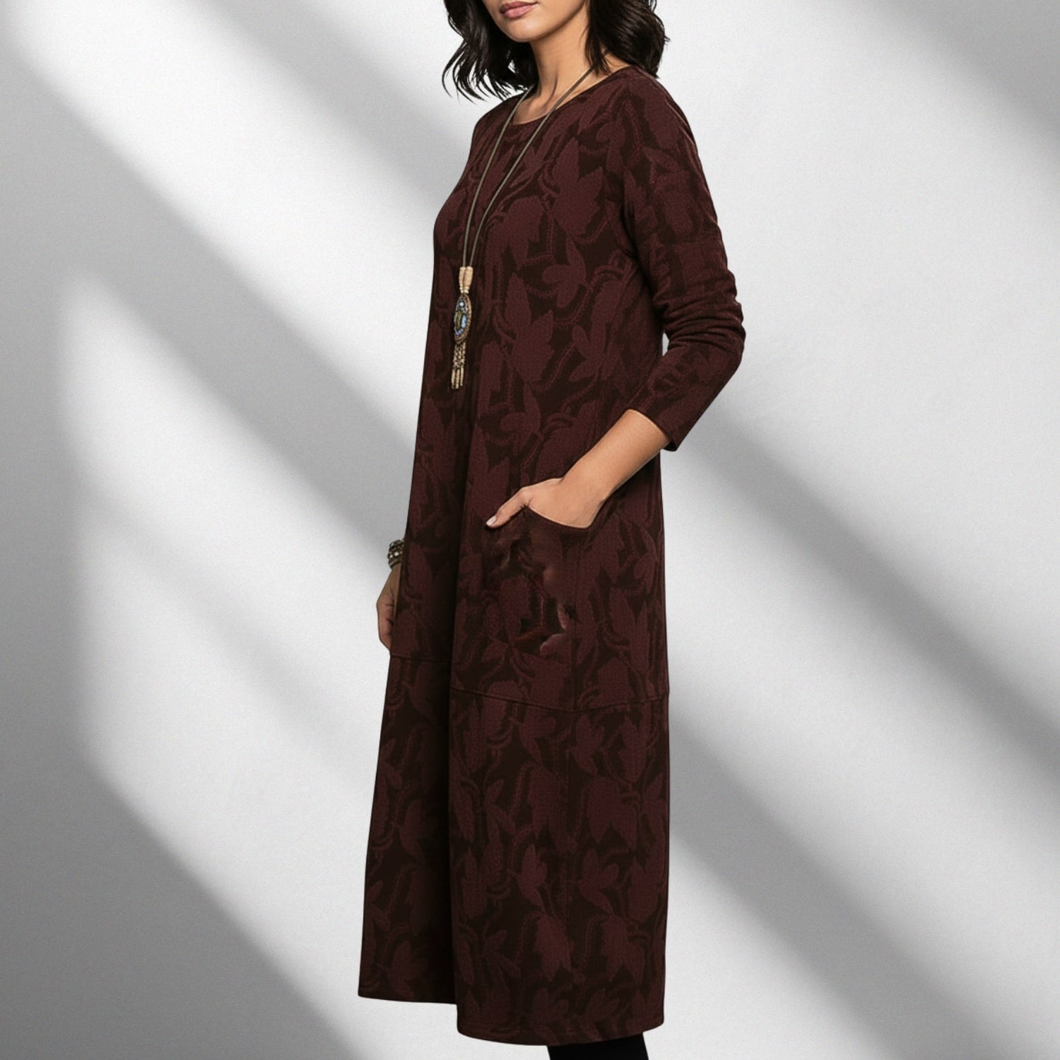 Maybelyn Women's Long-Sleeve Winter Dress – Soft Knit Fabric Sweater Dress with Flattering Silhouette