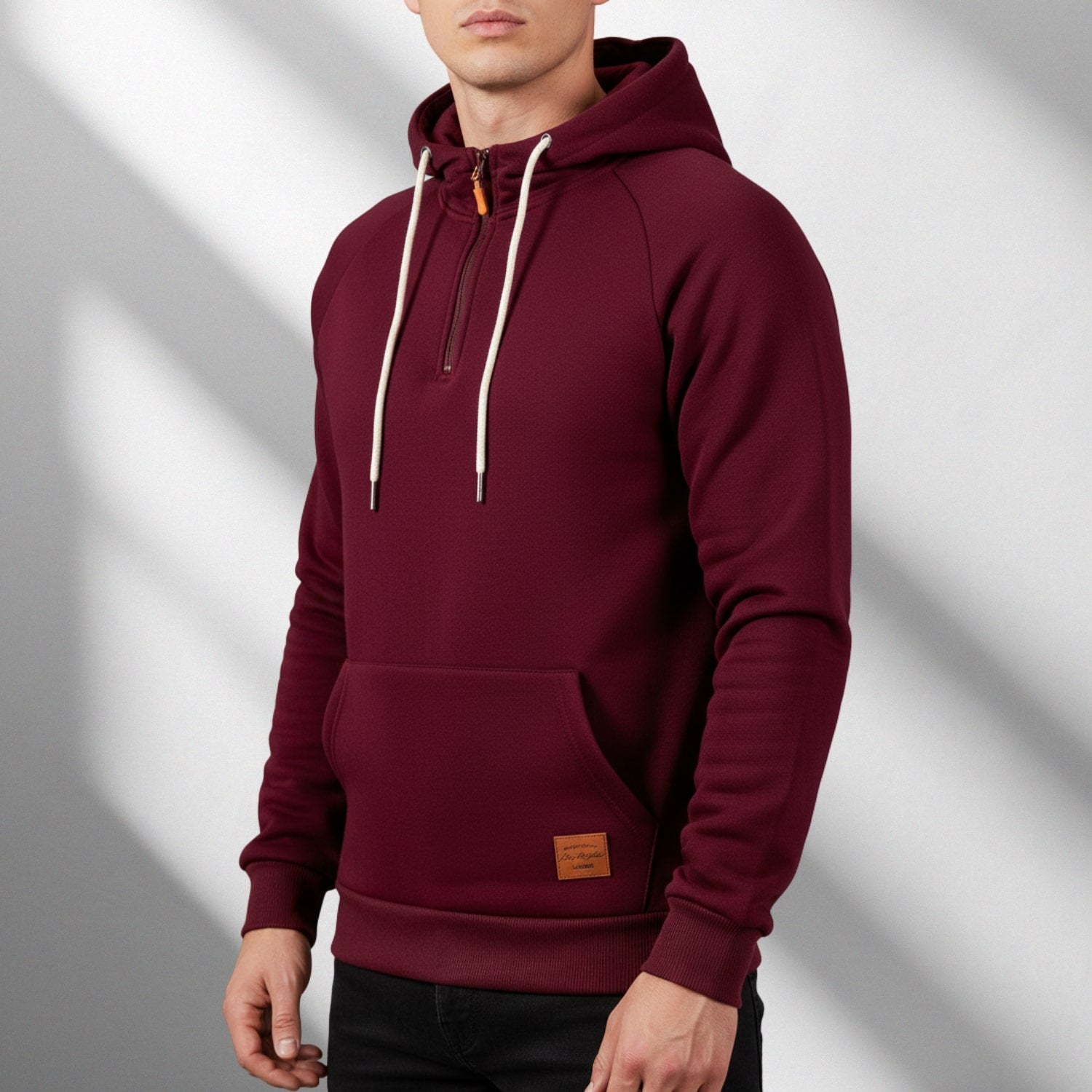 Hendrix Men's Zip-Up Hoodie – Heavyweight Cotton Blend Pullover with Multi-Pocket Design