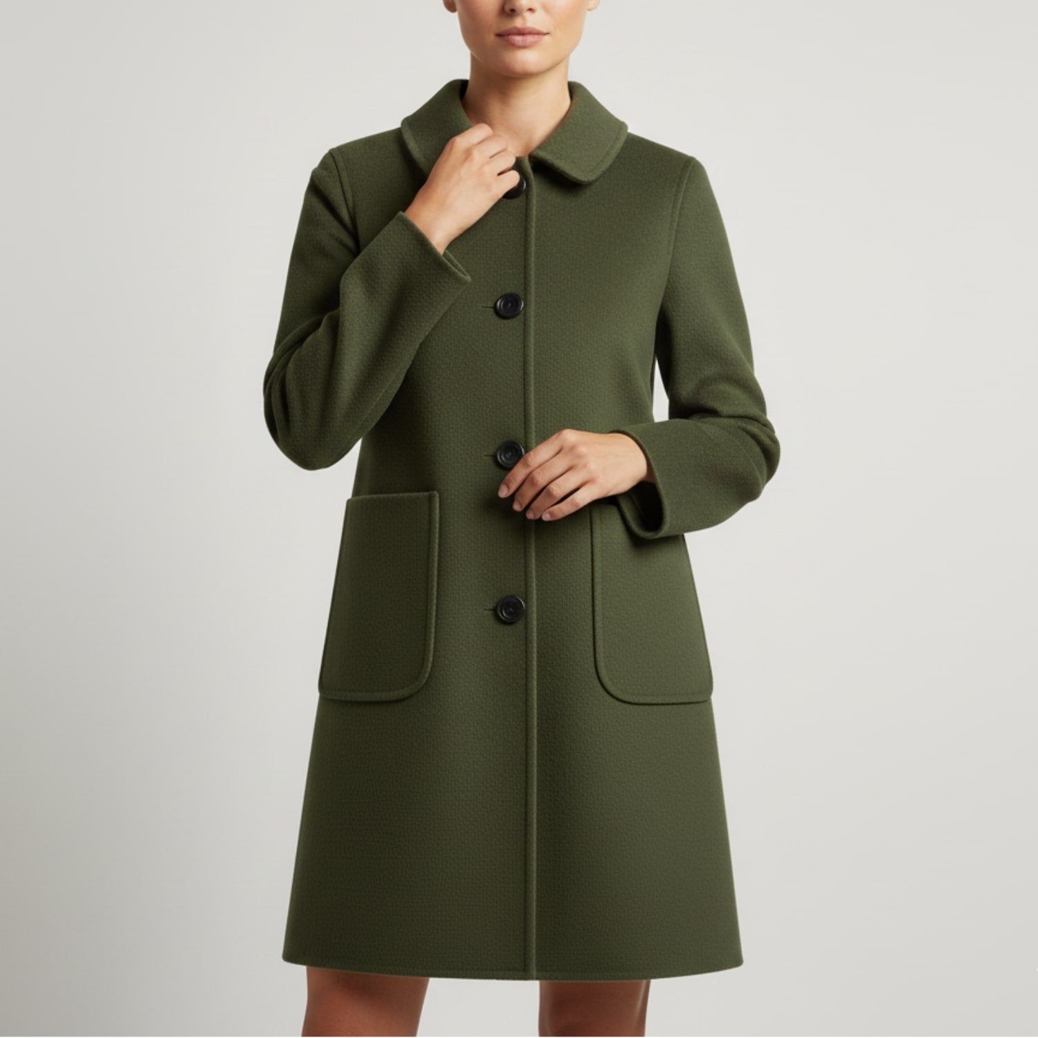 Eloisa Women’s Wool Coat – Virgin Wool Overcoat with Tailored Straight Cut