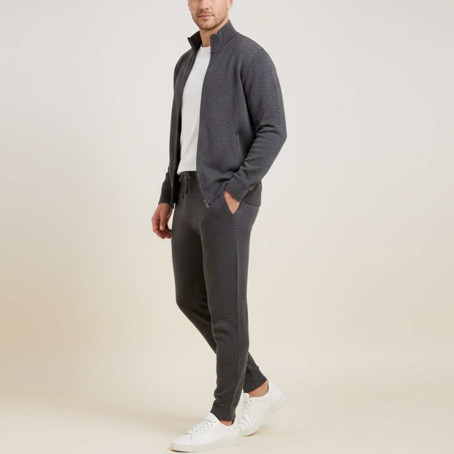 Camden Men’s Tracksuit – Soft Full-Zip Jacket & Tailored Lounge Pants
