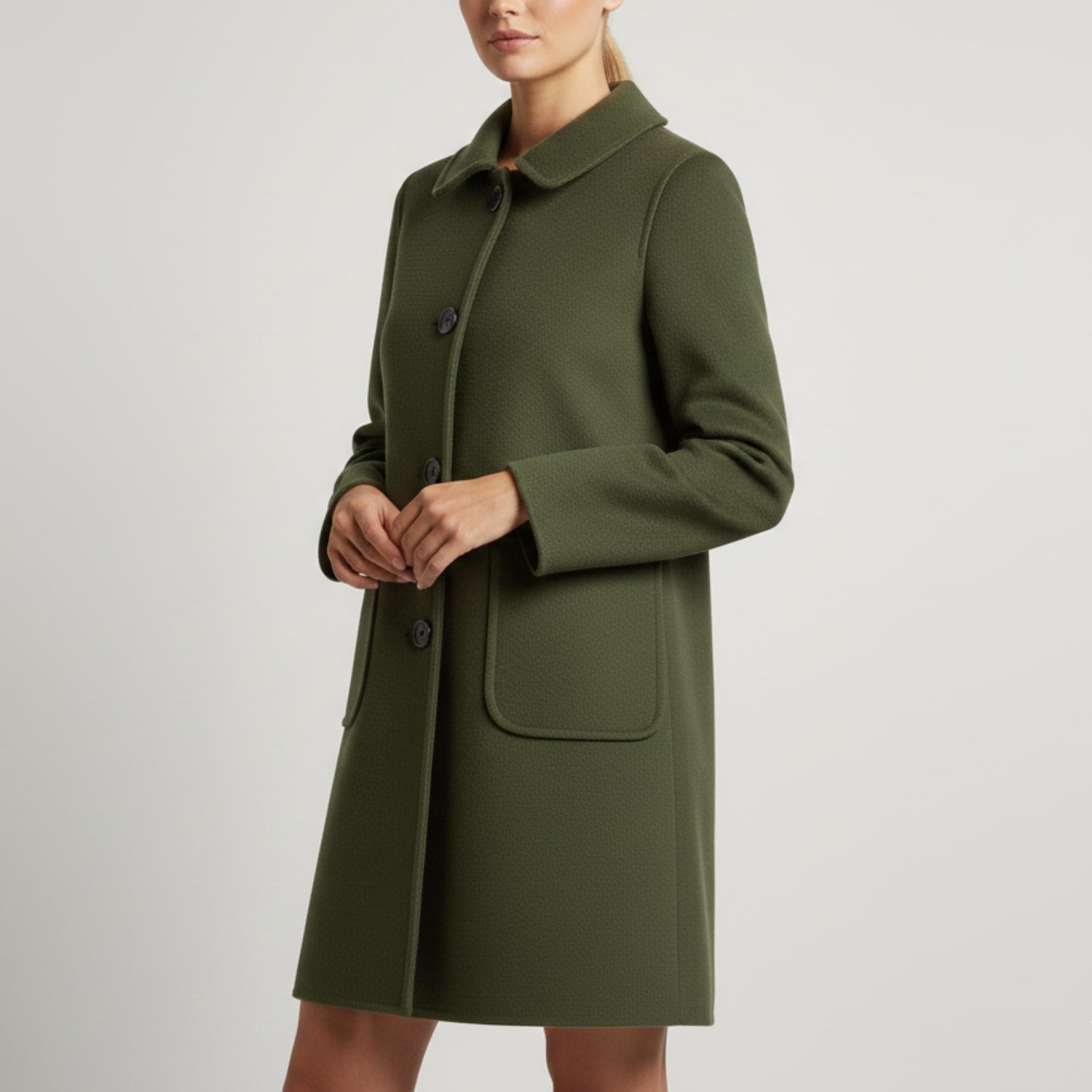 Eloisa Women’s Wool Coat – Virgin Wool Overcoat with Tailored Straight Cut