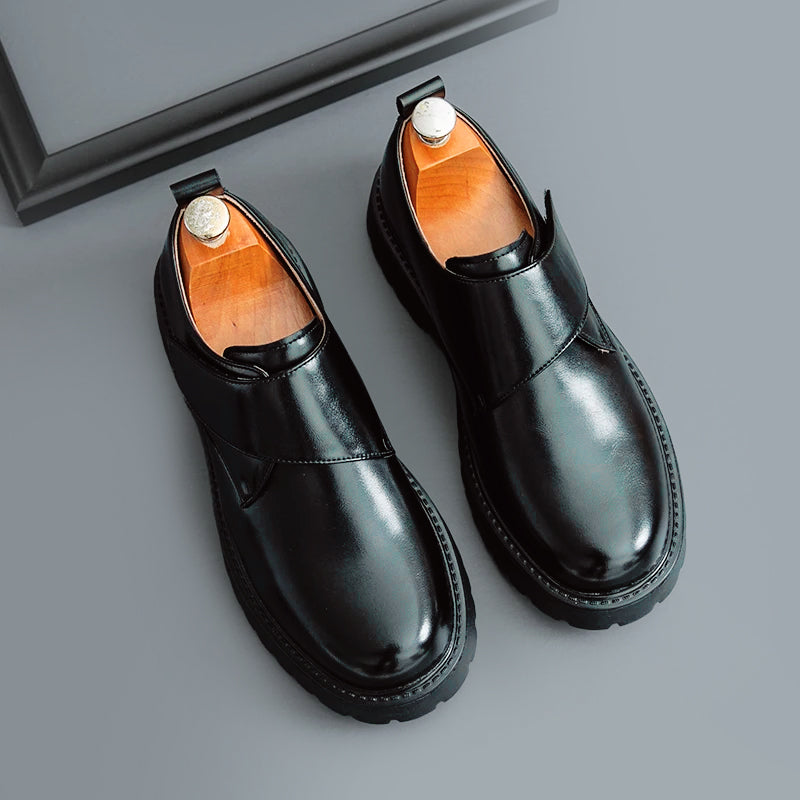 Sebastian Chunky Leather Shoes – Velcro Closure Men’s Leather Shoes