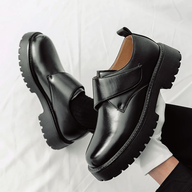 Sebastian Chunky Leather Shoes – Velcro Closure Men’s Leather Shoes