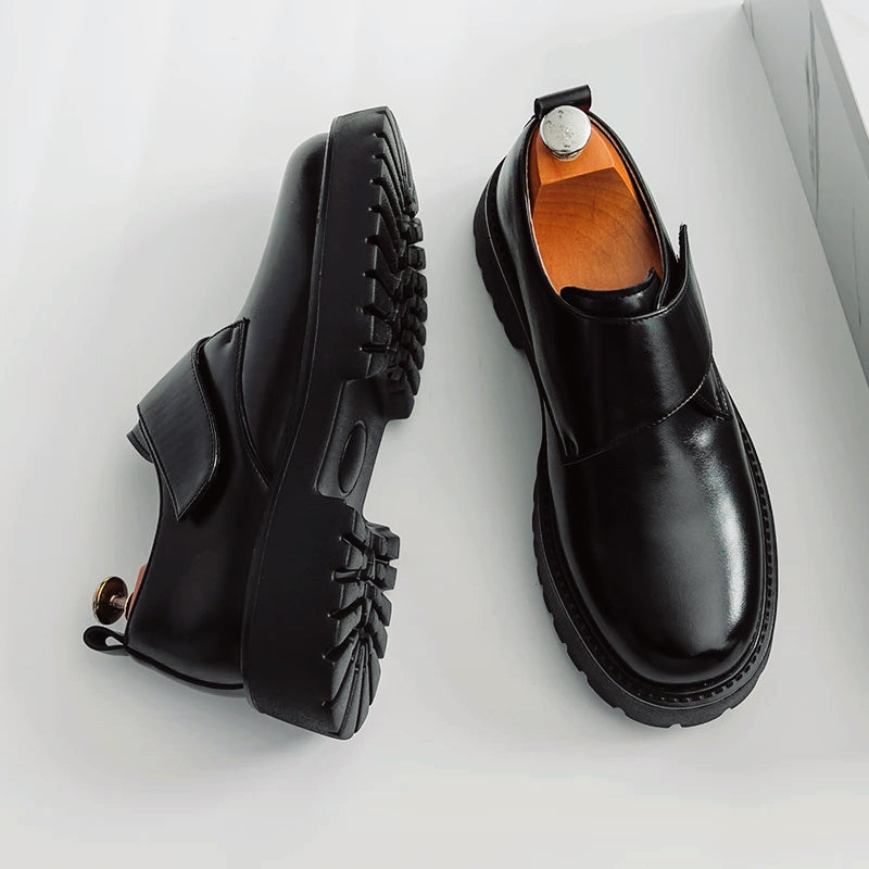 Sebastian Chunky Leather Shoes – Velcro Closure Men’s Leather Shoes