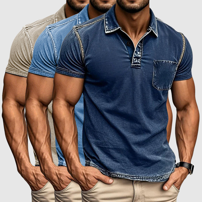 Camden Classic Fit Polo Shirt – Garment-Dyed Cotton Blend with Functional Pocket 4