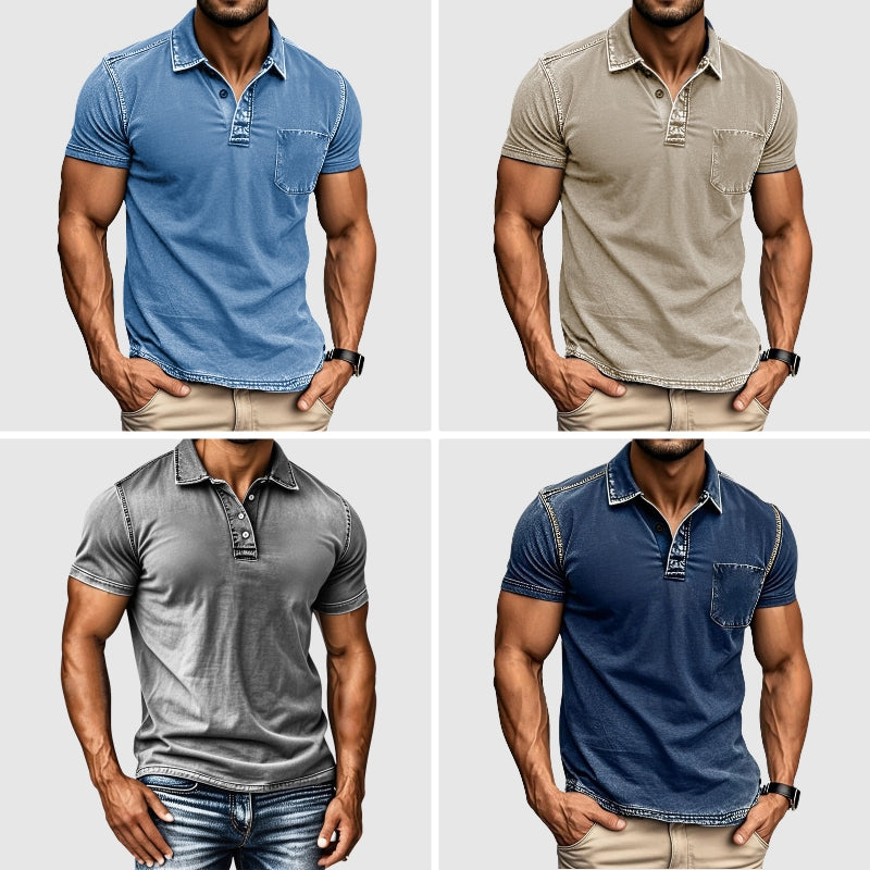 Camden Classic Fit Polo Shirt – Garment-Dyed Cotton Blend with Functional Pocket 5