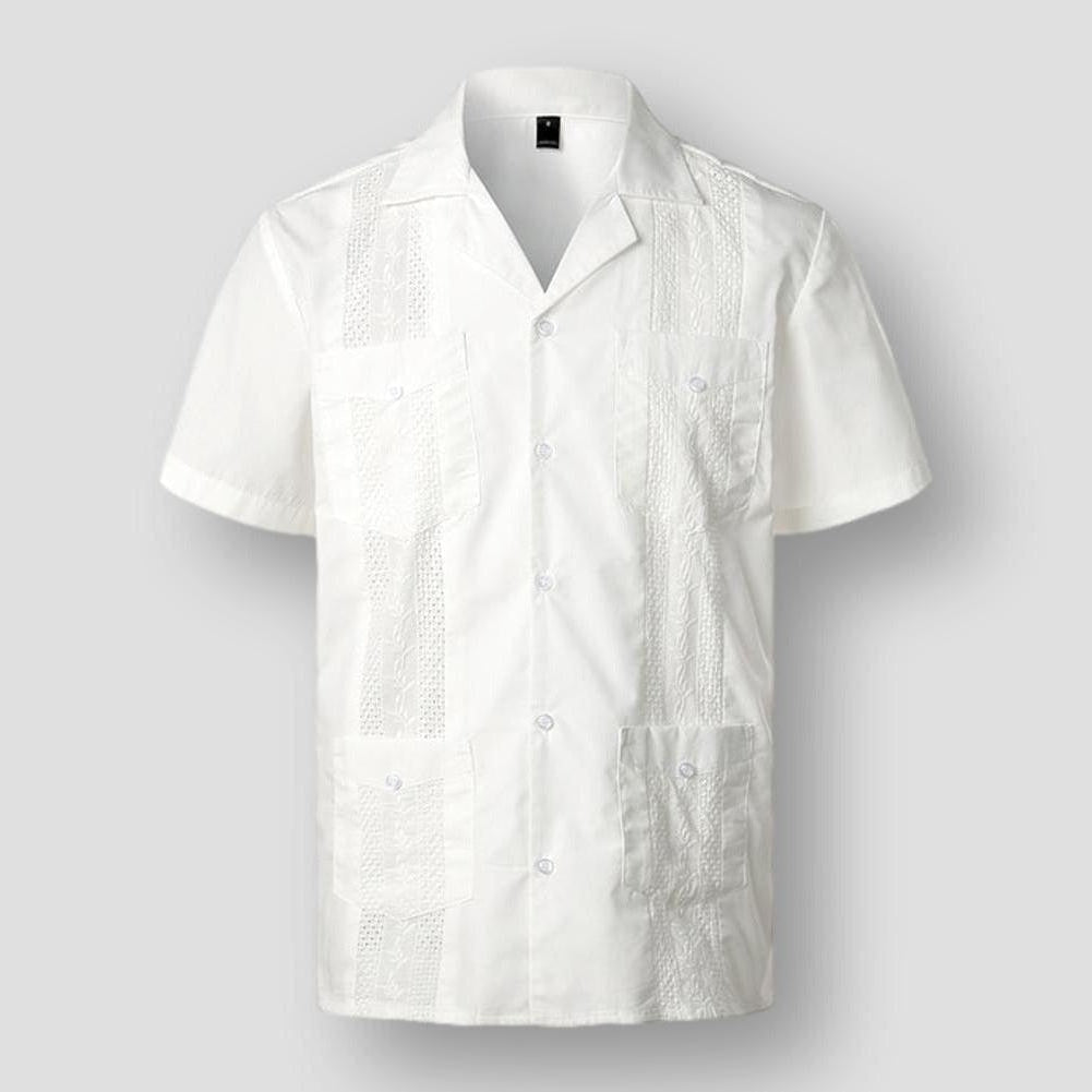 Caribbean Escape Embroidered Shirt – Premium Soft Fabric with Relaxed Fit & 4 Pockets 2