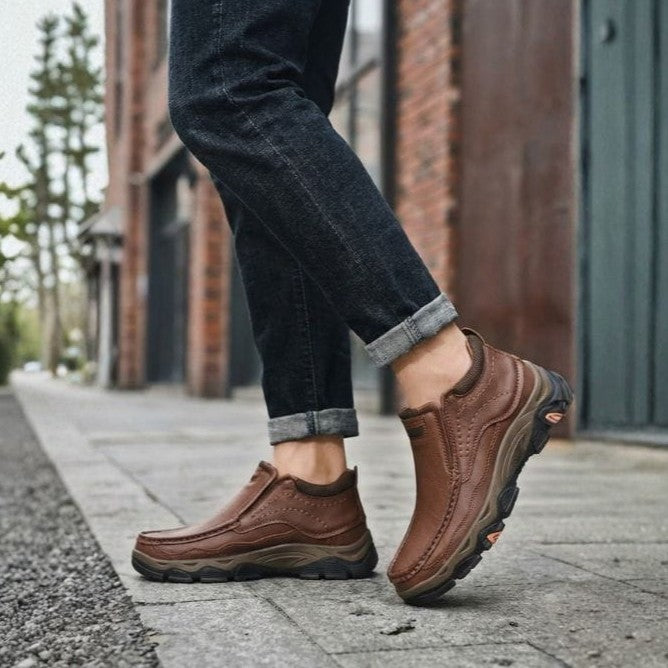 Anthony Men’s Leather Shoes – Rugged Slip-On Shoes