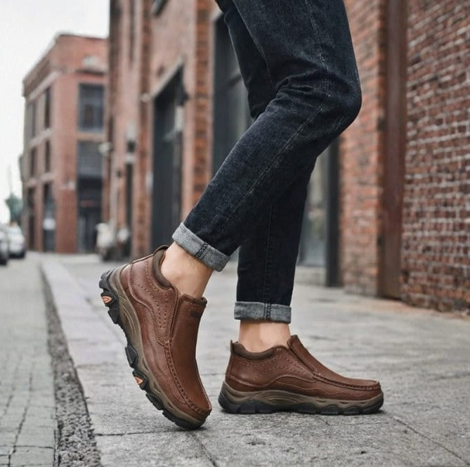Anthony Men’s Leather Shoes – Rugged Slip-On Shoes