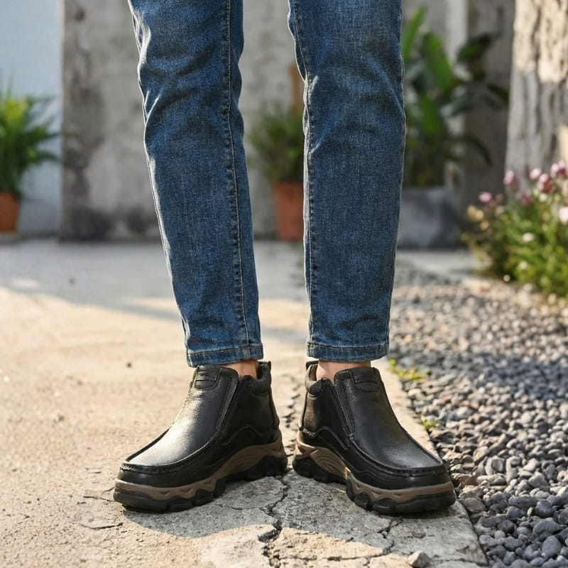 Anthony Men’s Leather Shoes – Rugged Slip-On Shoes