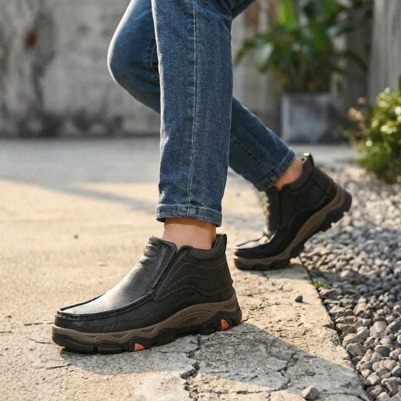 Anthony Men’s Leather Shoes – Rugged Slip-On Shoes