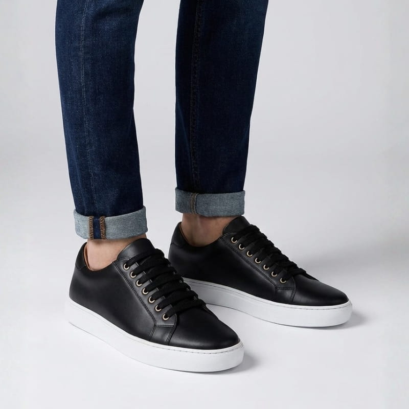 Lorenzo Men’s Leather Sneakers – Premium Comfort & Durable Grip