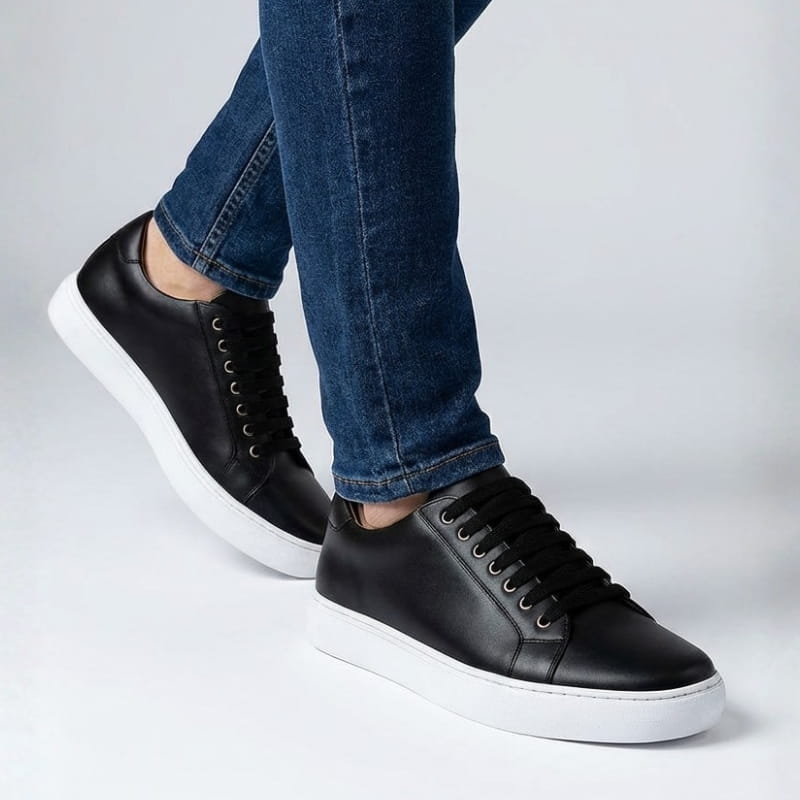 Lorenzo Men’s Leather Sneakers – Premium Comfort & Durable Grip