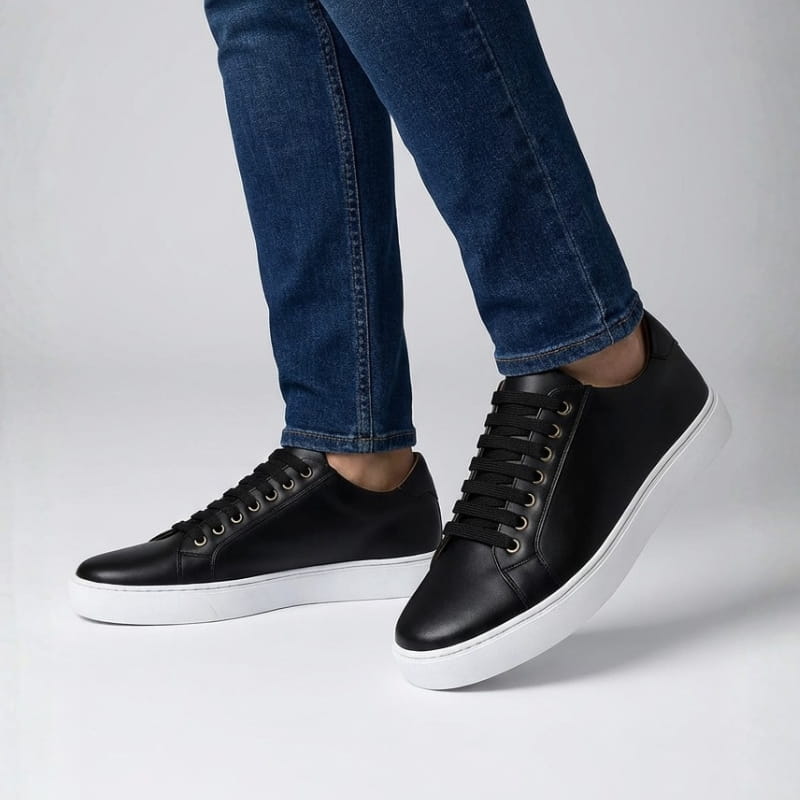 Lorenzo Men’s Leather Sneakers – Premium Comfort & Durable Grip