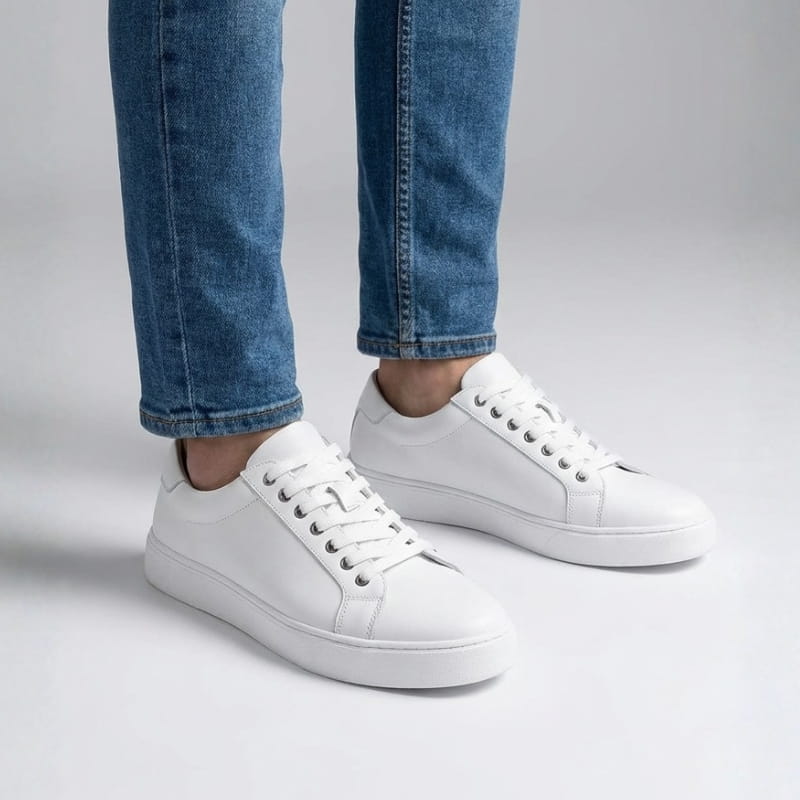 Lorenzo Men’s Leather Sneakers – Premium Comfort & Durable Grip