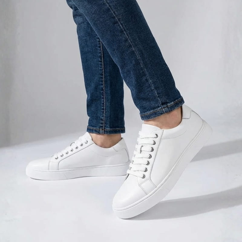 Lorenzo Men’s Leather Sneakers – Premium Comfort & Durable Grip
