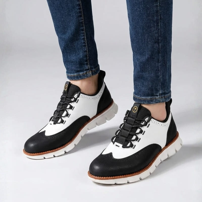 Rhett Men’s Leather Sneakers – Lightweight Genuine Leather Shoes