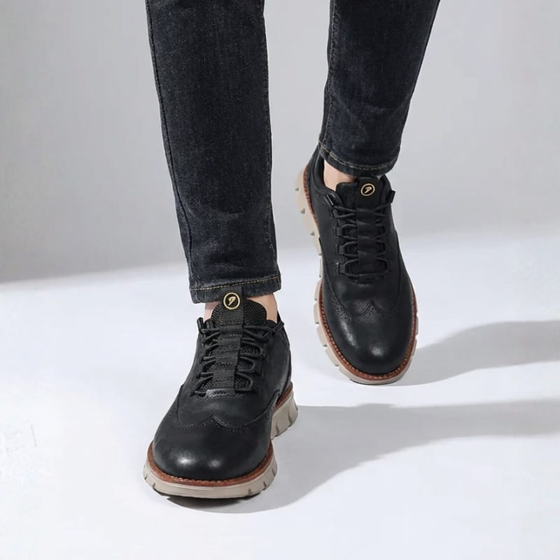 Rhett Men’s Leather Sneakers – Lightweight Genuine Leather Shoes