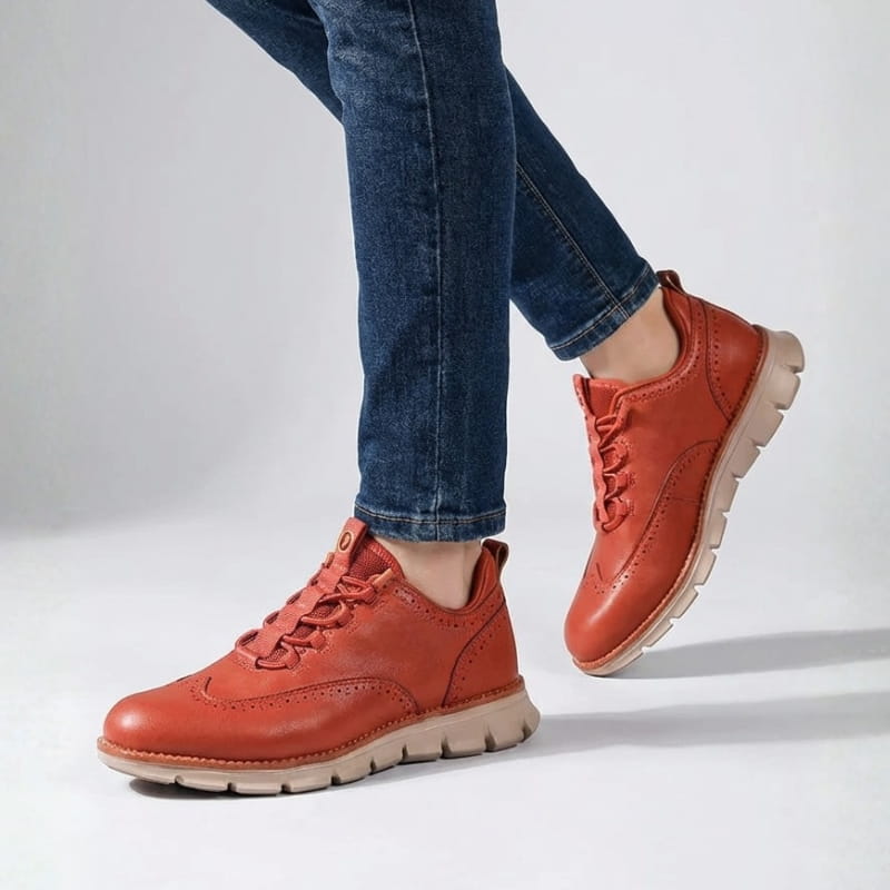 Rhett Men’s Leather Sneakers – Lightweight Genuine Leather Shoes
