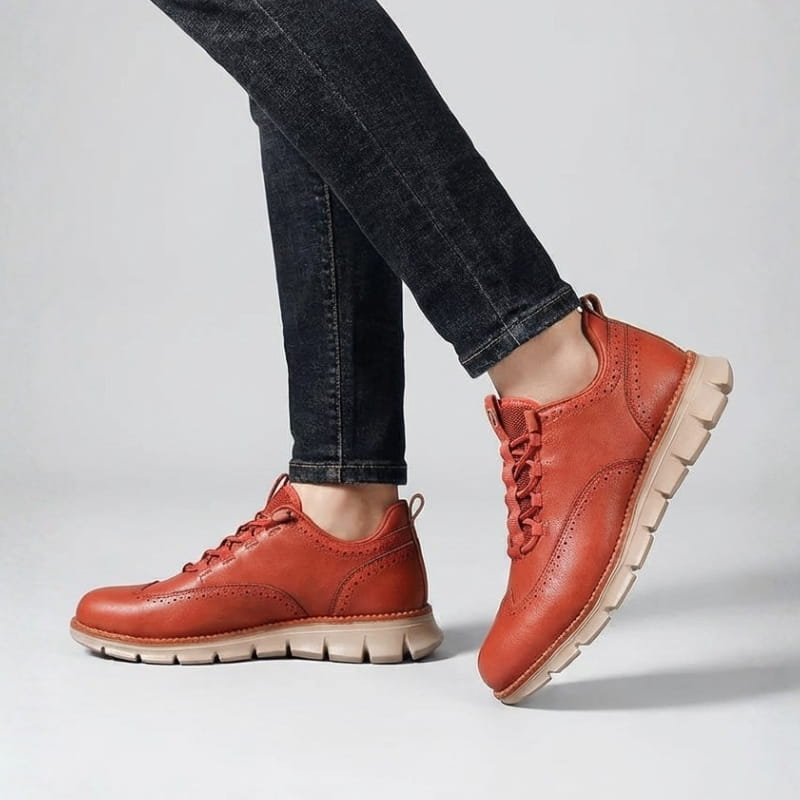 Rhett Men’s Leather Sneakers – Lightweight Genuine Leather Shoes