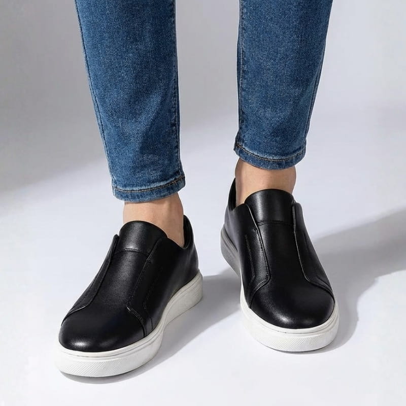 Miro Men’s Casual Shoes – Leather Slip-On Sneakers
