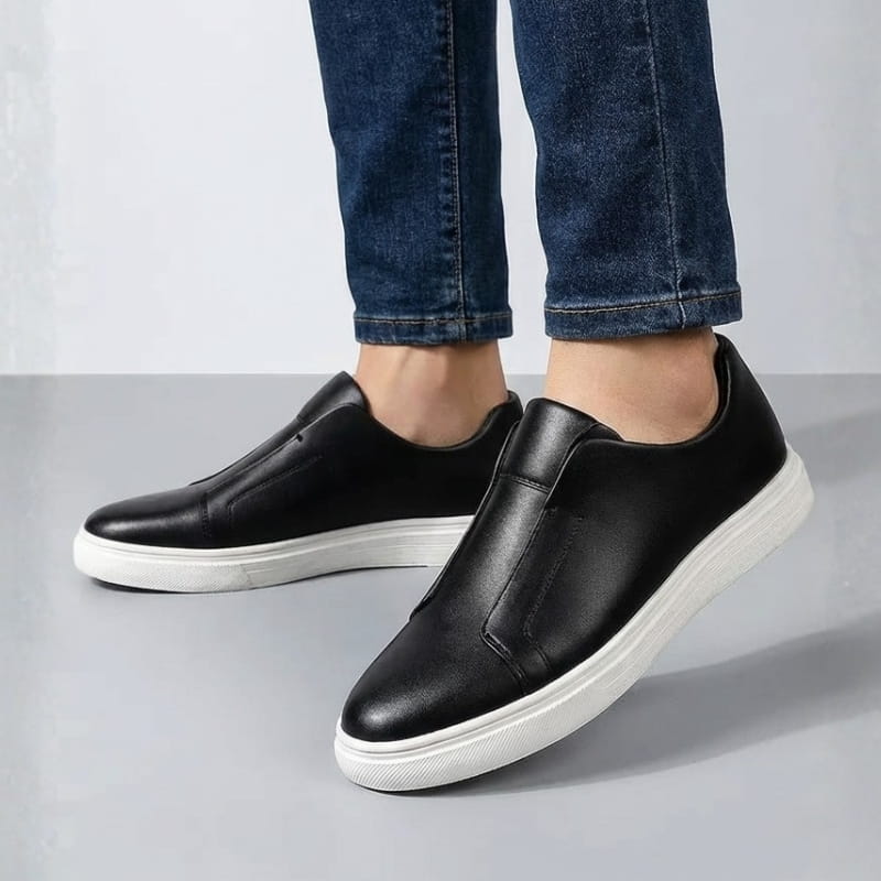 Miro Men’s Casual Shoes – Leather Slip-On Sneakers