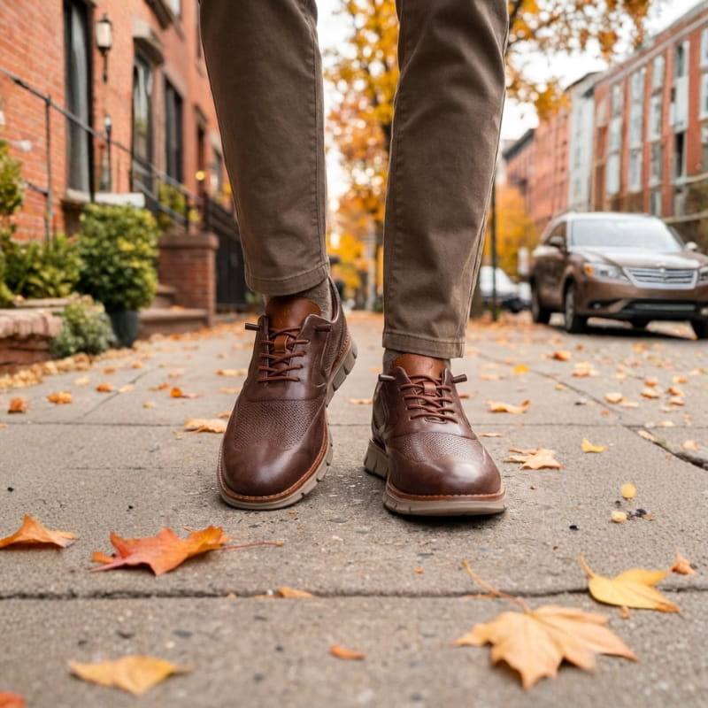 Carter Men’s Leather Sneakers – No-Tie Leather Shoes