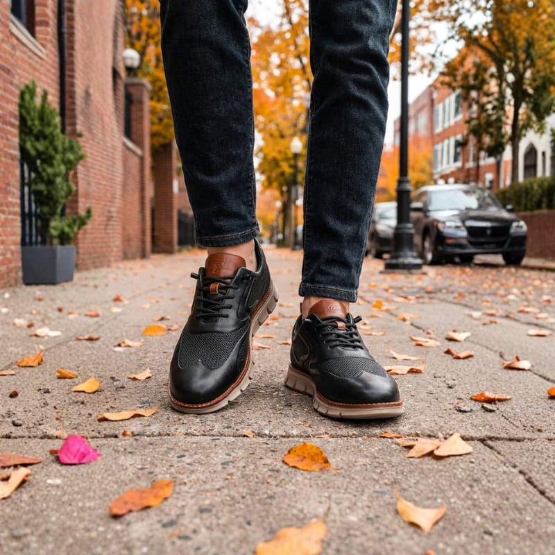 Carter Men’s Leather Sneakers – No-Tie Leather Shoes