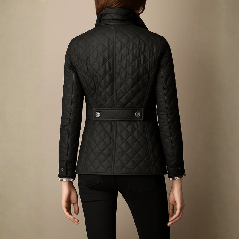 Celeste Women’s Quilted Coat – Button-Up Winter Jacket