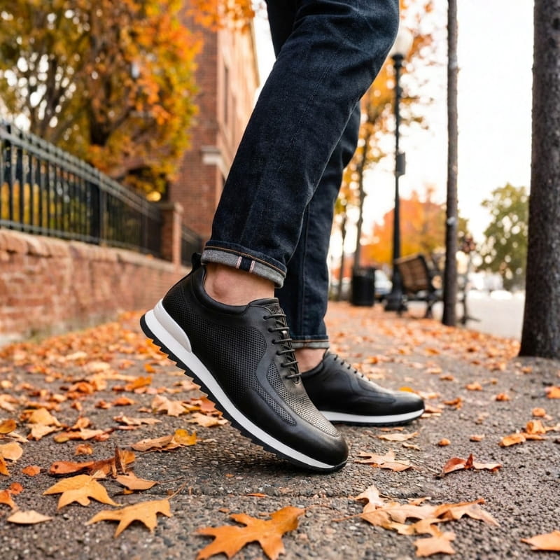 Fabrizio Men’s Leather Sneakers – Italian Leather Shoes