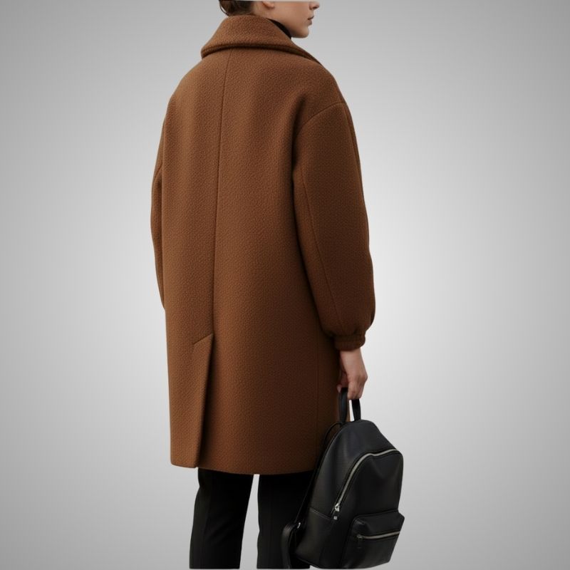 Marisela Women’s Fleece Jacket – Soft Wool-Blend Vintage Winter Coat