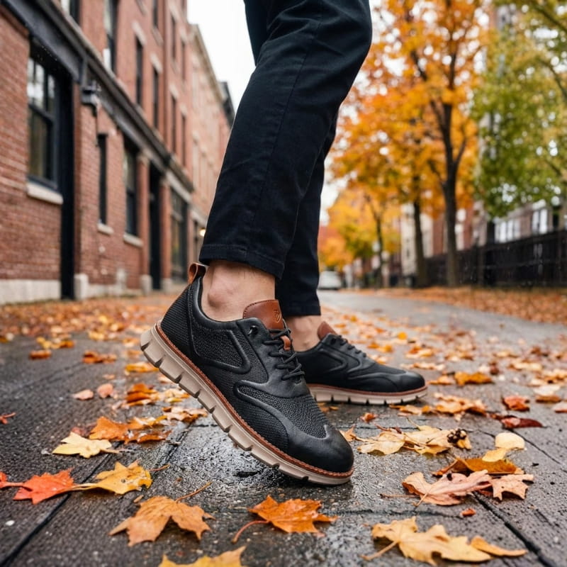 Carter Men’s Leather Sneakers – No-Tie Leather Shoes