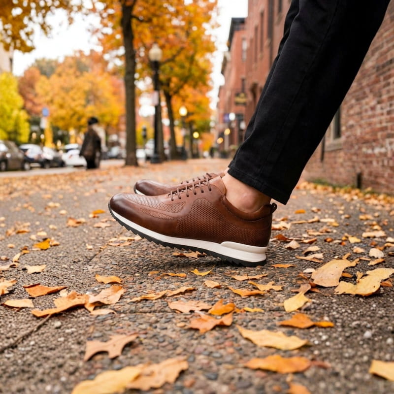 Fabrizio Men’s Leather Sneakers – Italian Leather Shoes
