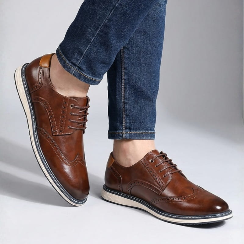 Boris Men’s Leather Brogue Shoes